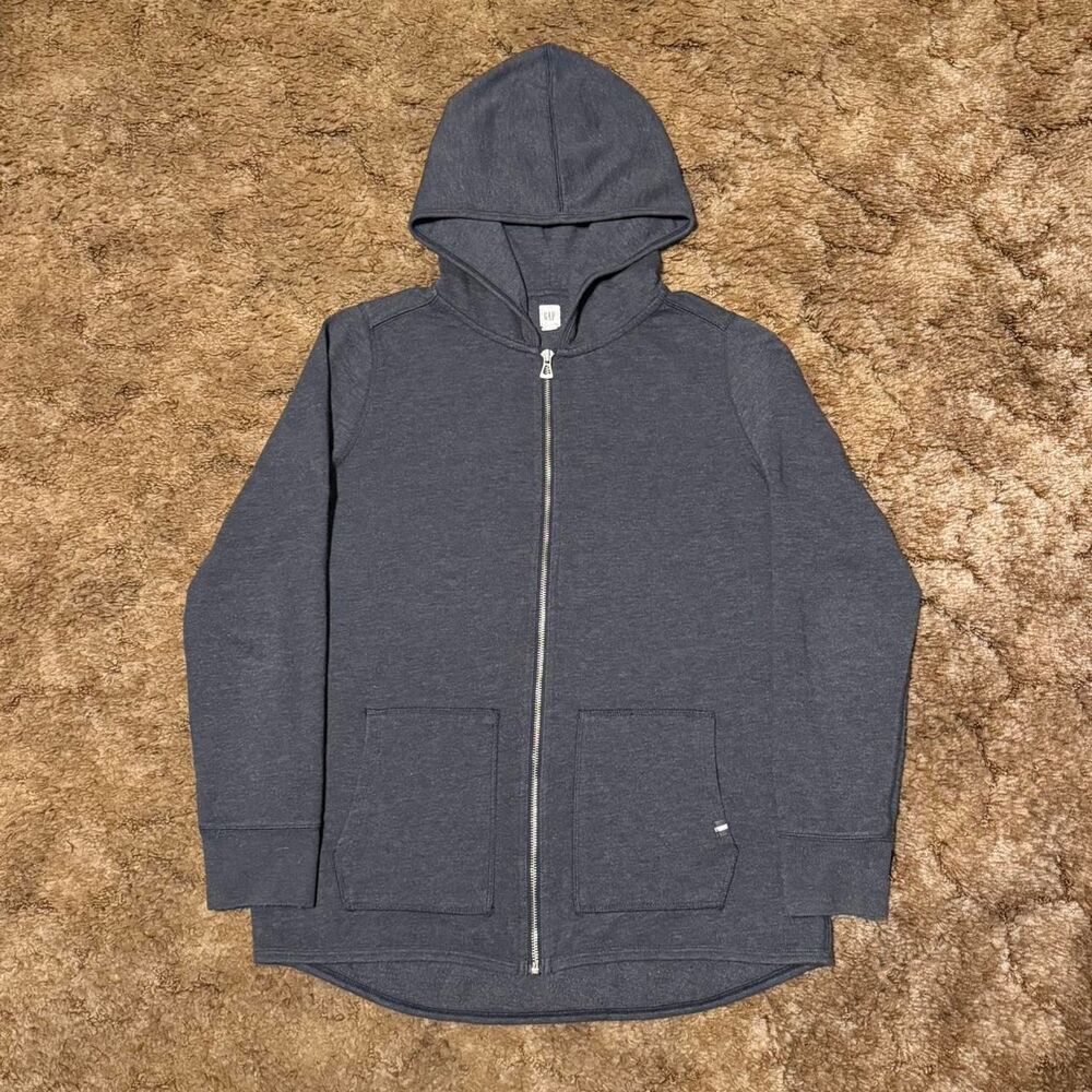 Vintage Gap Full Zip Up Hoodie Grey Medium
